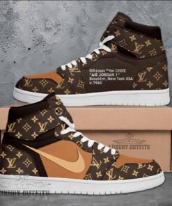 L.V High Air Jordan 1 Sneakers Shoes Hot 2023 Gifts Unisex -B9G-Max240524574