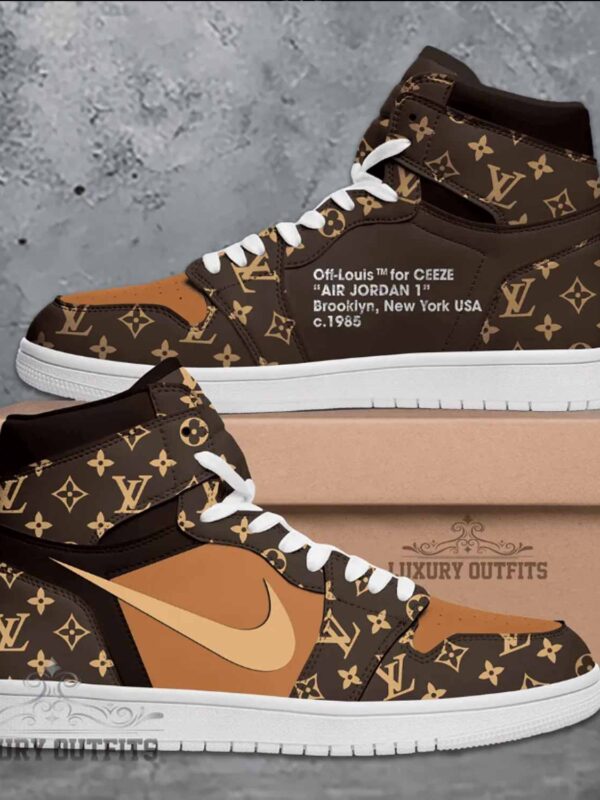 L.V High Air Jordan 1 Sneakers Shoes Hot 2023 Gifts Unisex -B9G-Max240524574