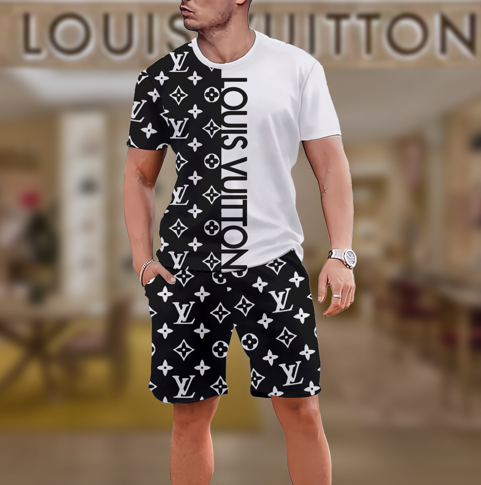 2025 – Set L  Tracksuit T-shirt & Shorts – Max011814