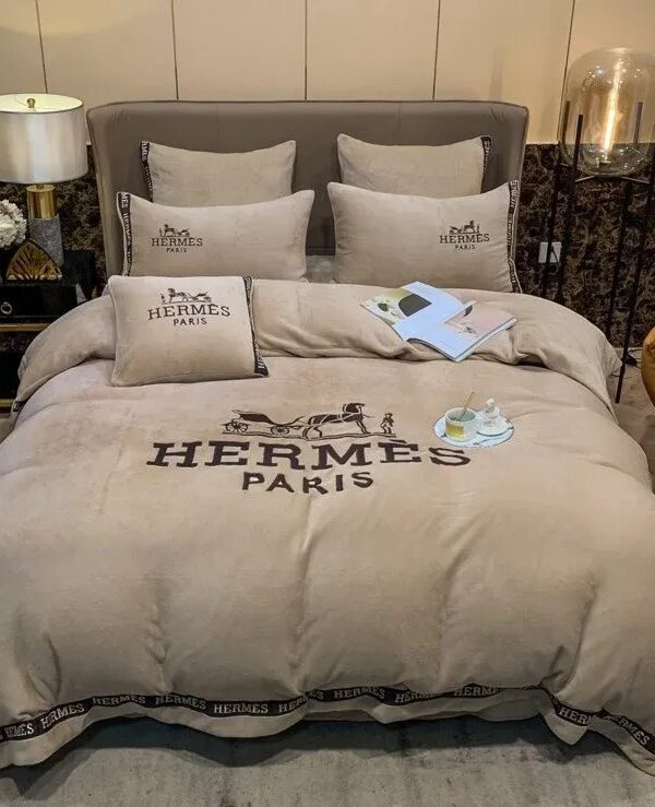 Hermes Limited Luxury Brand Bedding Set Home Decor – Max010093