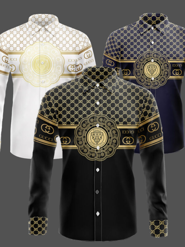(Black&White&Navy) -Luyxury G  Long Sleeve Shirt CCY-Max05933