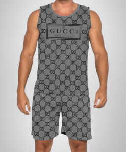 New 2025 -G Luxury Brand Premium Tanktop & Shorts Outfit For Men Max012635
