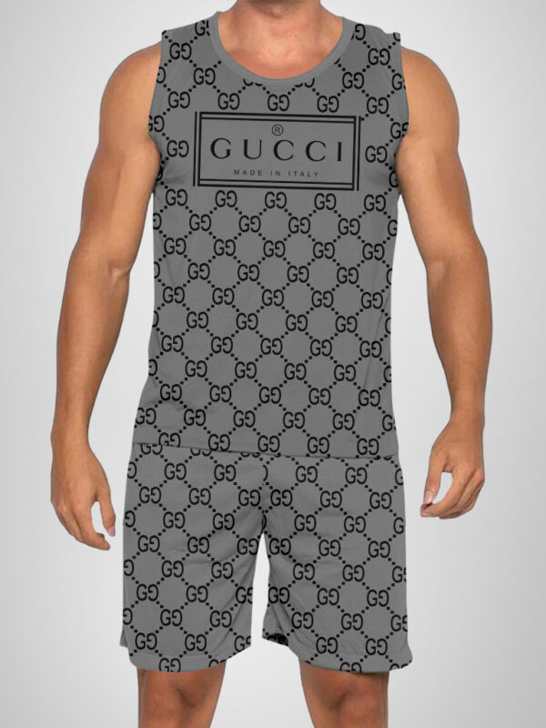 New 2025 -G Luxury Brand Premium Tanktop & Shorts Outfit For Men Max012635