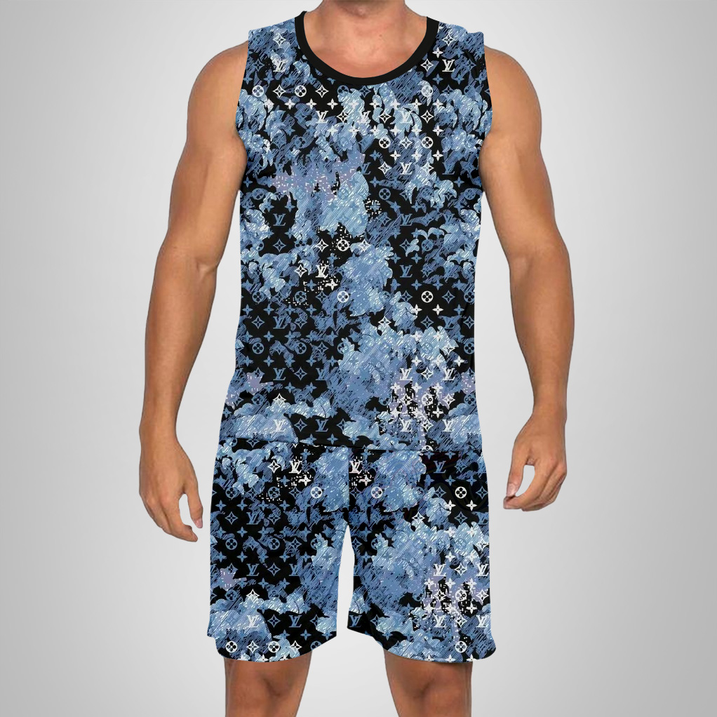 New 2025 – L Luxury Brand Premium Tanktop & Shorts Outfit For Men -Max012604