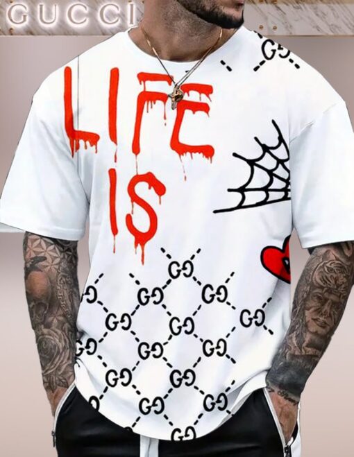 New 2025-  G  Luxury  Brand Premium T-Shirt Outfit For Men Women – Max012671