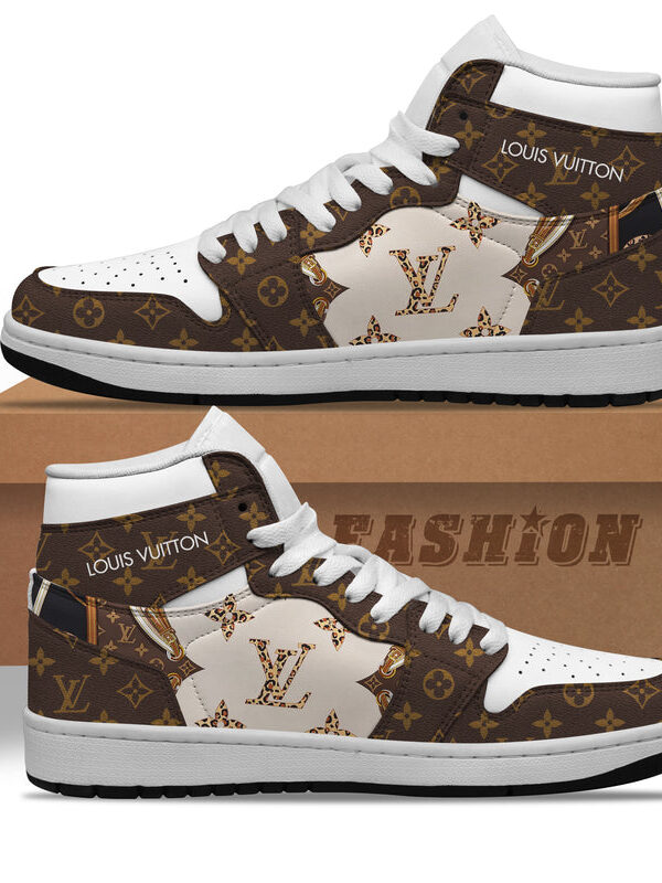L.V High Air Jordan 1 Sneakers Shoes Hot 2023 Gifts Unisex -B9G-Max06604