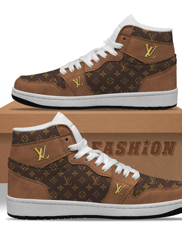 L.V High Air Jordan 1 Sneakers Shoes Hot 2023 Gifts Unisex -B9G-Max06601