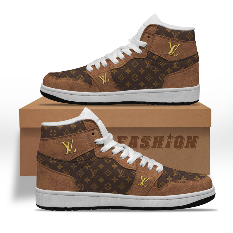 L.V High Air Jordan 1 Sneakers Shoes Hot 2023 Gifts Unisex -B9G-Max06601
