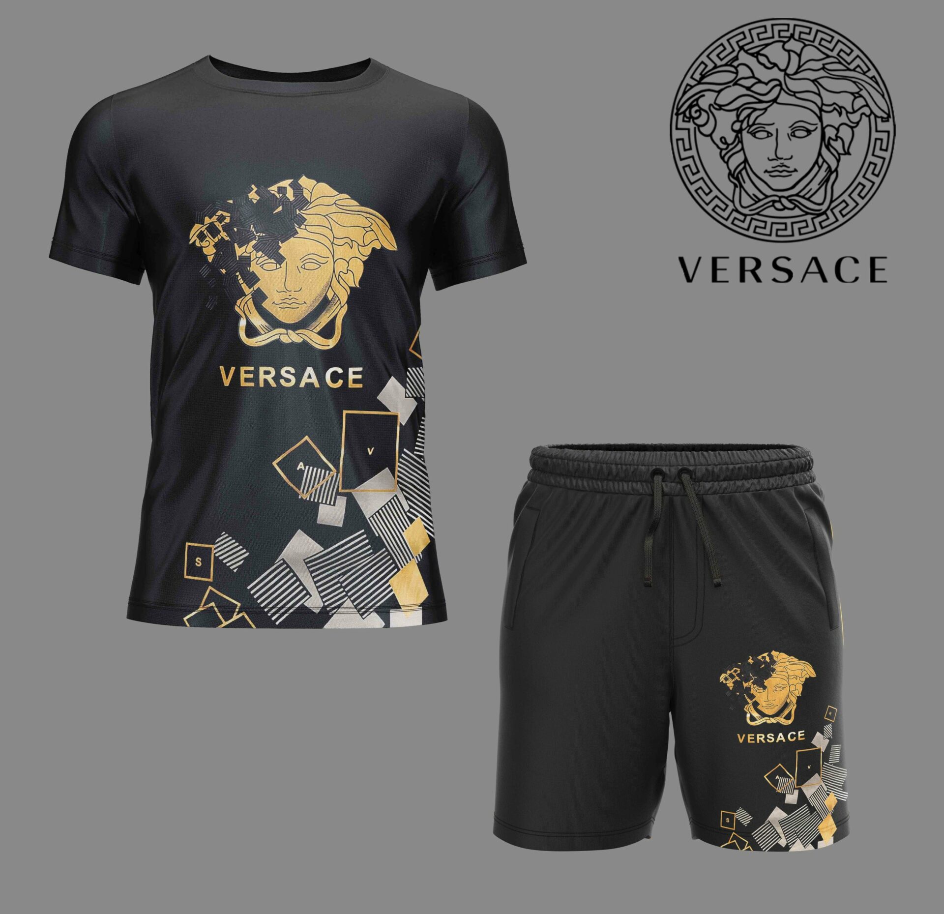 2024 – Set V  Tracksuit T-shirt & Shorts – Max4659