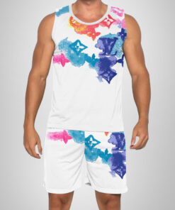 New 2025 – L Luxury Brand Premium Tanktop & Shorts Outfit For Men -Max012587