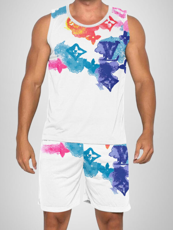 New 2025 – L Luxury Brand Premium Tanktop & Shorts Outfit For Men -Max012587