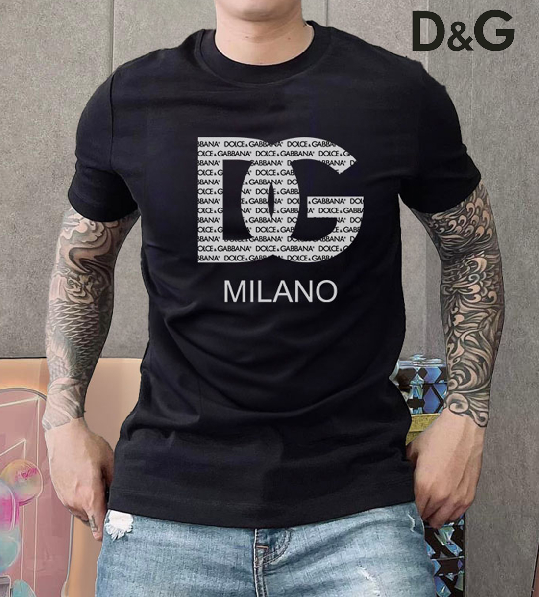 New 2025 – D Luxury Brand Premium T-Shirt Outfit For Men -Max012535