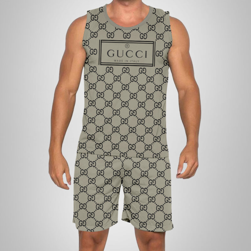 New 2025 -G Luxury Brand Premium Tanktop & Shorts Outfit For Men -Max012638