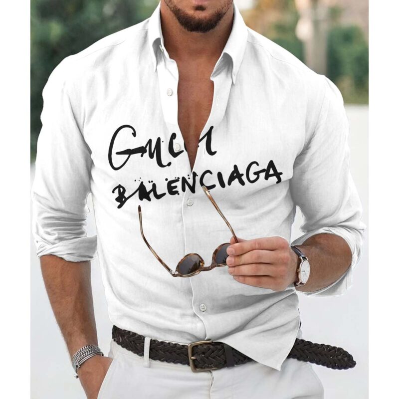 Men’s Long Sleeves Button Down Shirts -TDA002074