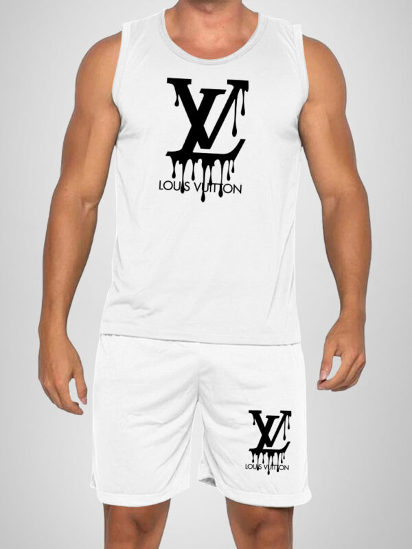 New 2025 – L Luxury Brand Premium Tanktop & Shorts Outfit For Men -Max012597
