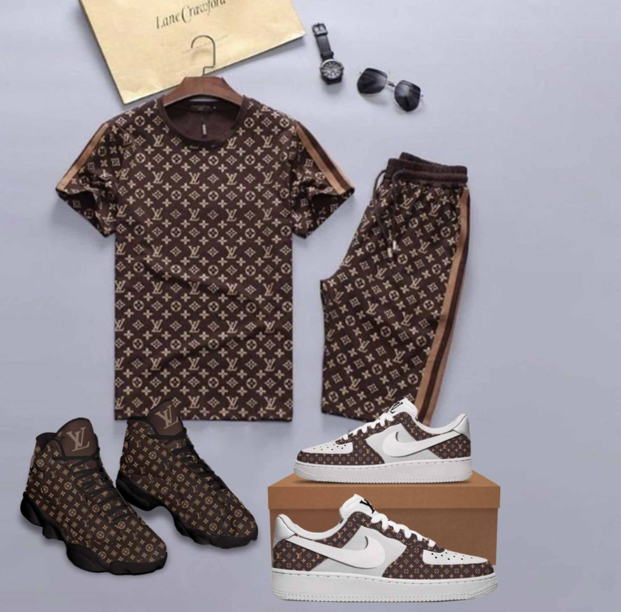 FREE SHIPPING, New 2025 -Limited Edition Set L  Shoe & T-shirt & Shorts  – Max240526609