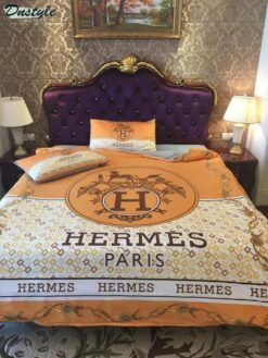 Hermes Limited Luxury Brand Bedding Set Home Decor – Max010142