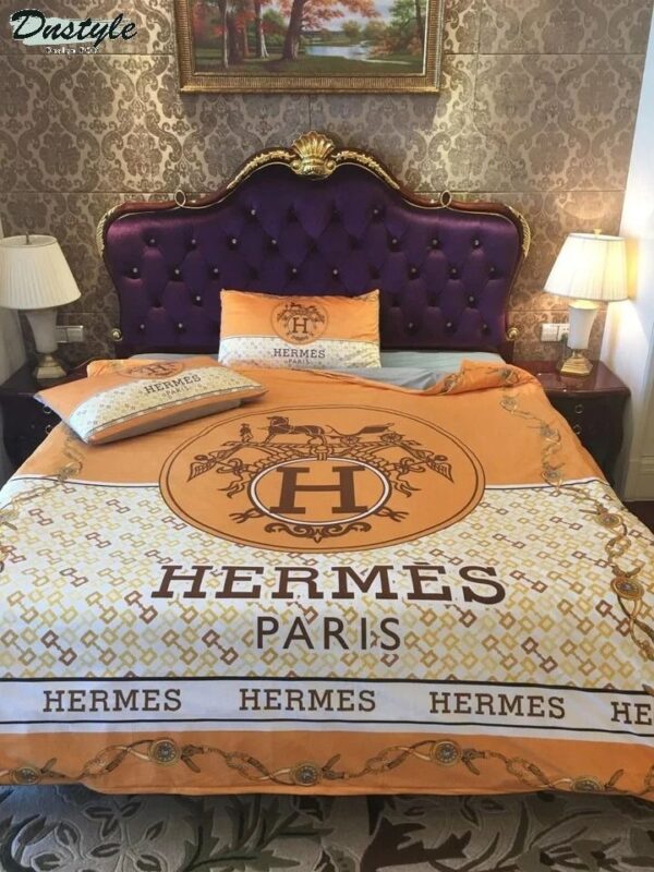 Hermes Limited Luxury Brand Bedding Set Home Decor – Max010142