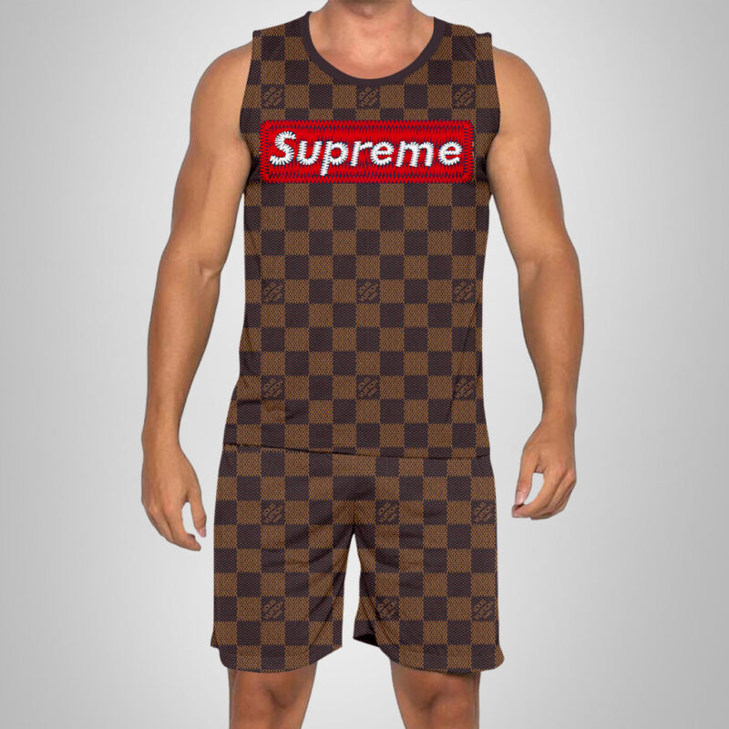 New 2025 – L Luxury Brand Premium Tanktop & Shorts Outfit For Men -Max012573