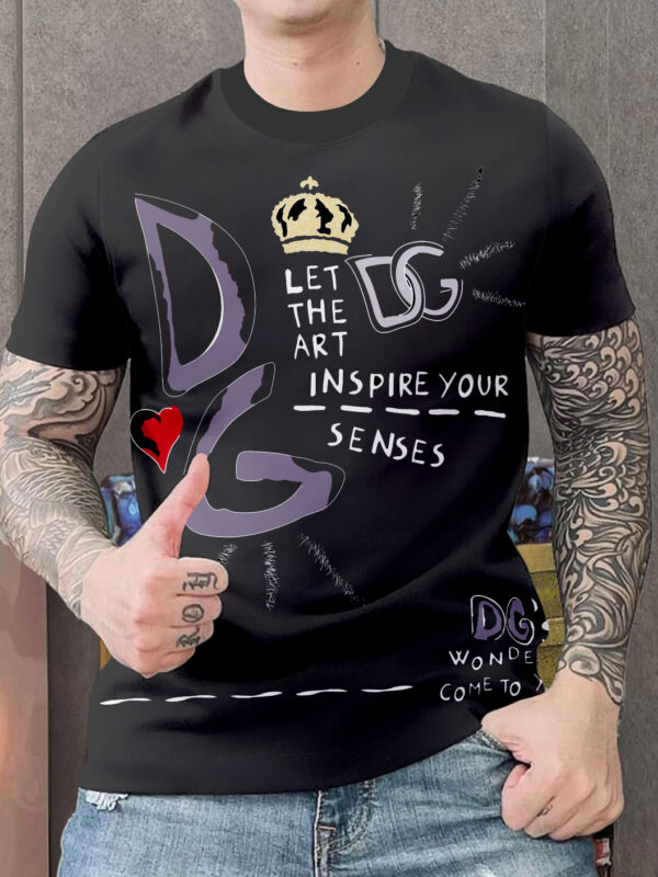 New 2025 – D Luxury Brand Premium T-Shirt Outfit For Men -Max012702