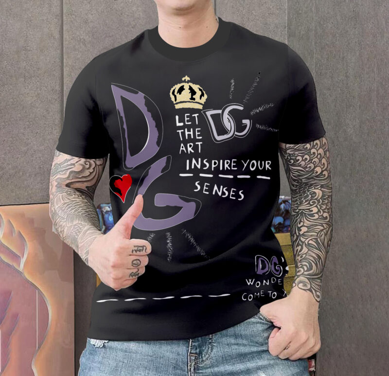 New 2025 – D Luxury Brand Premium T-Shirt Outfit For Men -Max012702