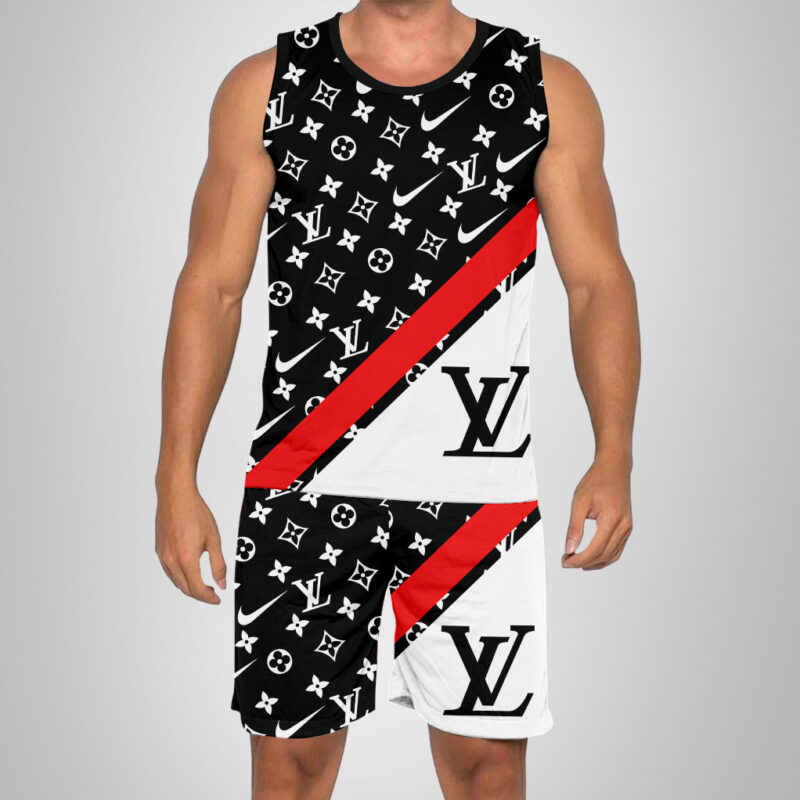 New 2025 – L Luxury Brand Premium Tanktop & Shorts Outfit For Men -Max012580