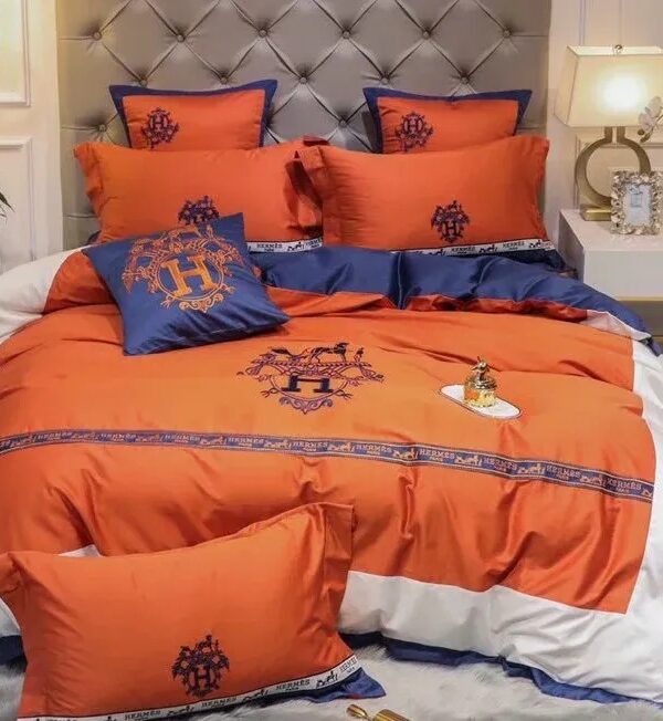 Hermes Limited Luxury Brand Bedding Set Home Decor – Max010095