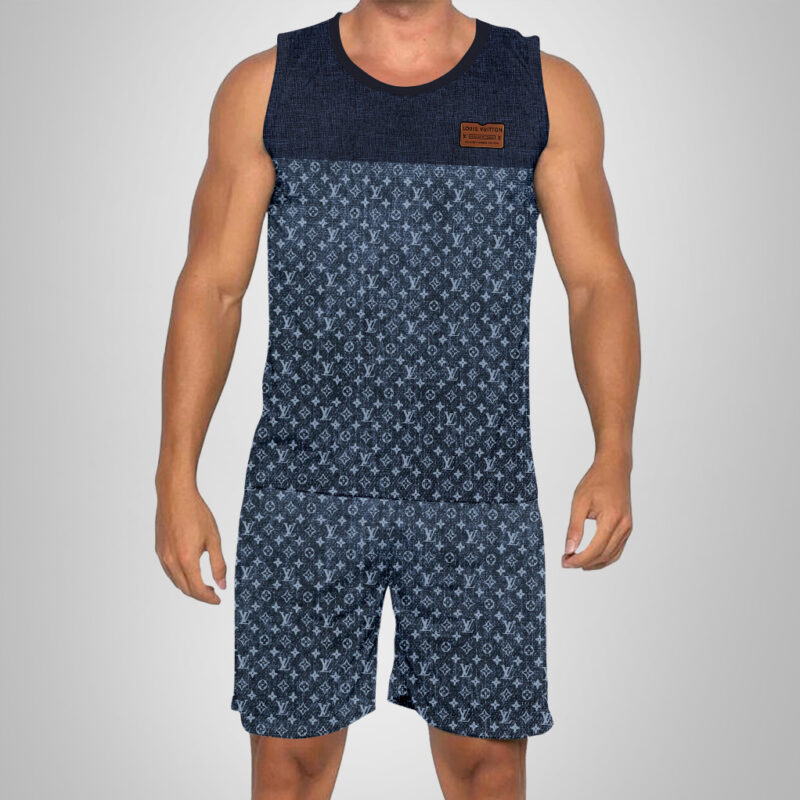 New 2025 – L Luxury Brand Premium Tanktop & Shorts Outfit For Men Max012586