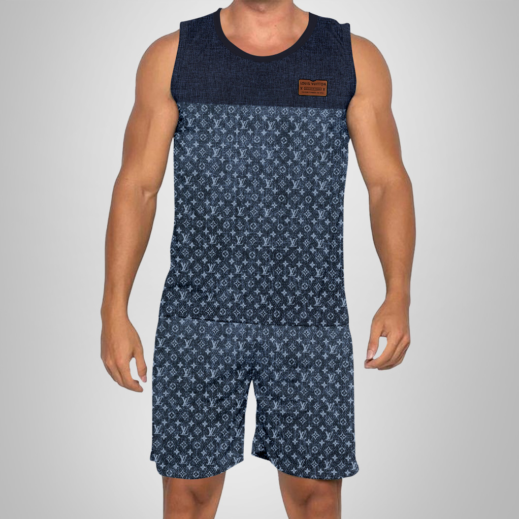 New 2025 – L Luxury Brand Premium Tanktop & Shorts Outfit For Men Max012586