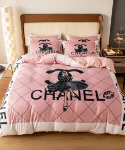 Chanel Premium Fashion Limited Luxury Brand Bedding Set Home Decor -Min00440