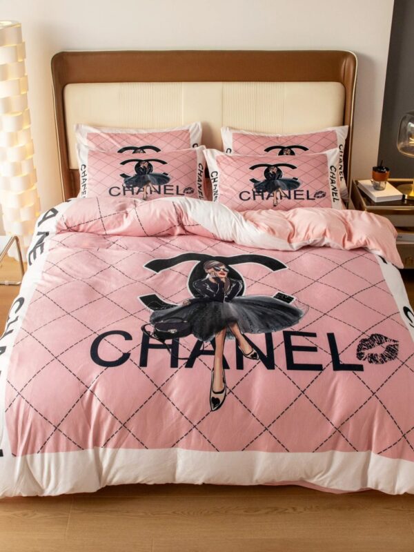 Chanel Premium Fashion Limited Luxury Brand Bedding Set Home Decor -Min00440