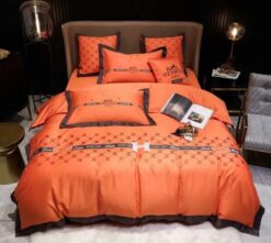 Hermes Limited Luxury Brand Bedding Set Home Decor – Max010084