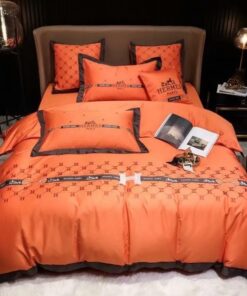 Hermes Limited Luxury Brand Bedding Set Home Decor – Max010084