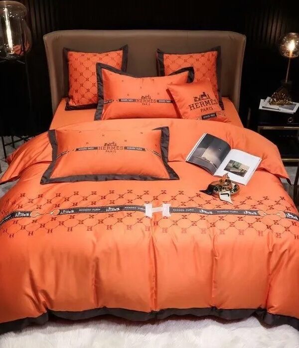Hermes Limited Luxury Brand Bedding Set Home Decor – Max010084