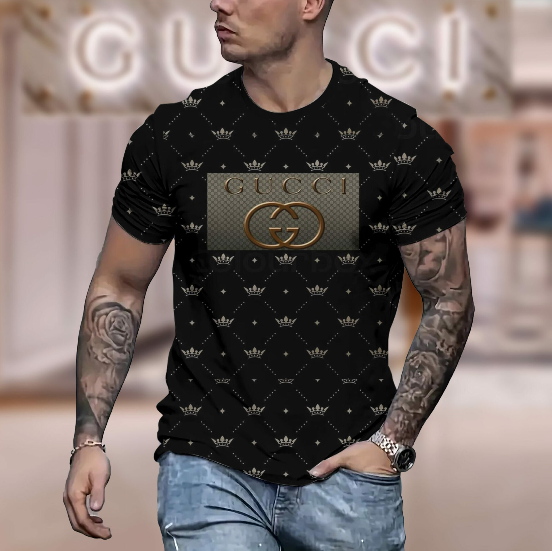 New 2025-  G  Luxury  Brand Premium T-Shirt Outfit For Men Women – Max011675