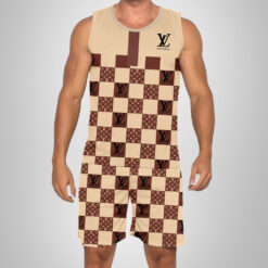 New 2025 – L Luxury Brand Premium Tanktop & Shorts Outfit For Men -Max012589