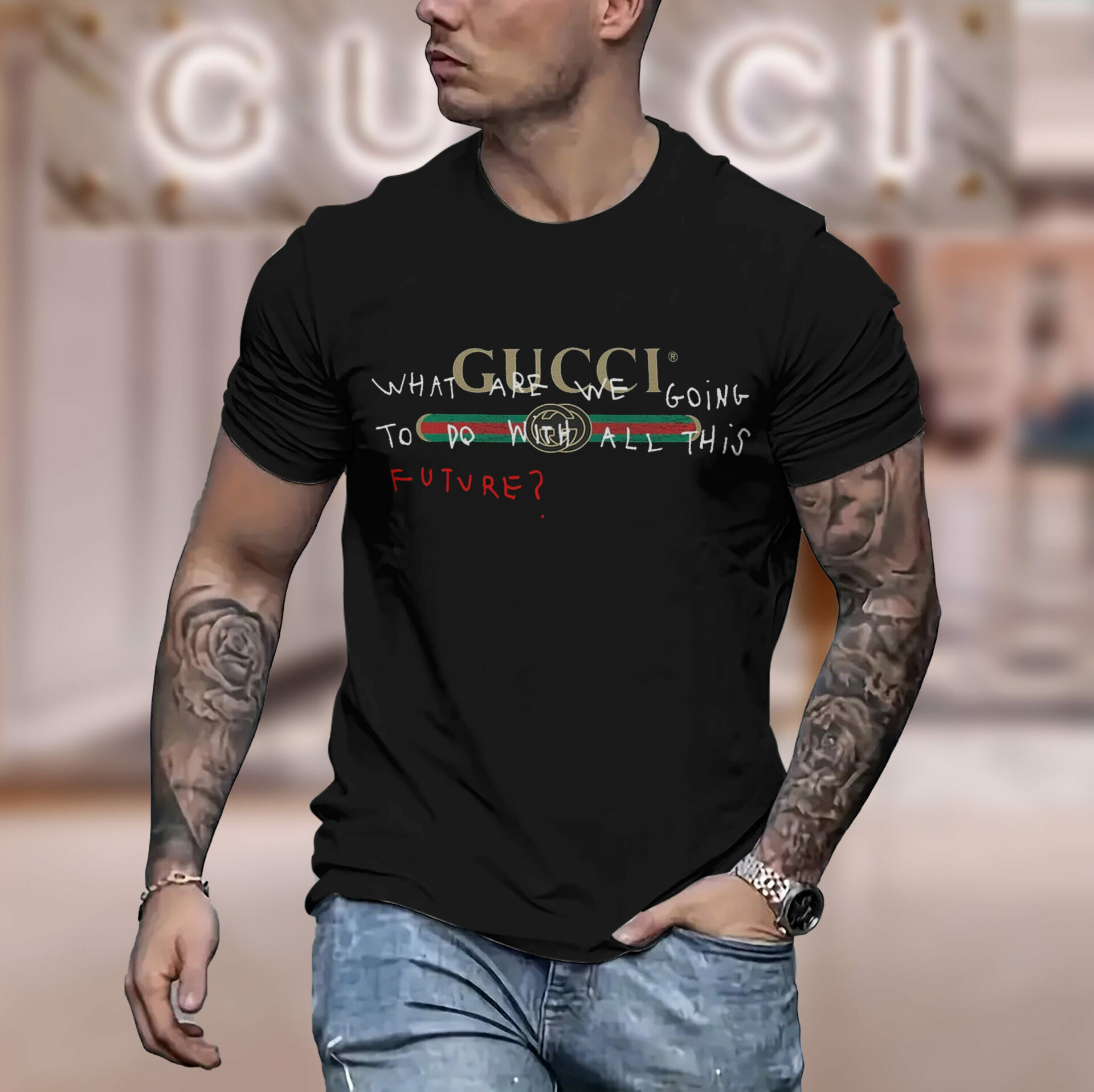 New 2025-  G  Luxury  Brand Premium T-Shirt Outfit For Men Women – Max011673
