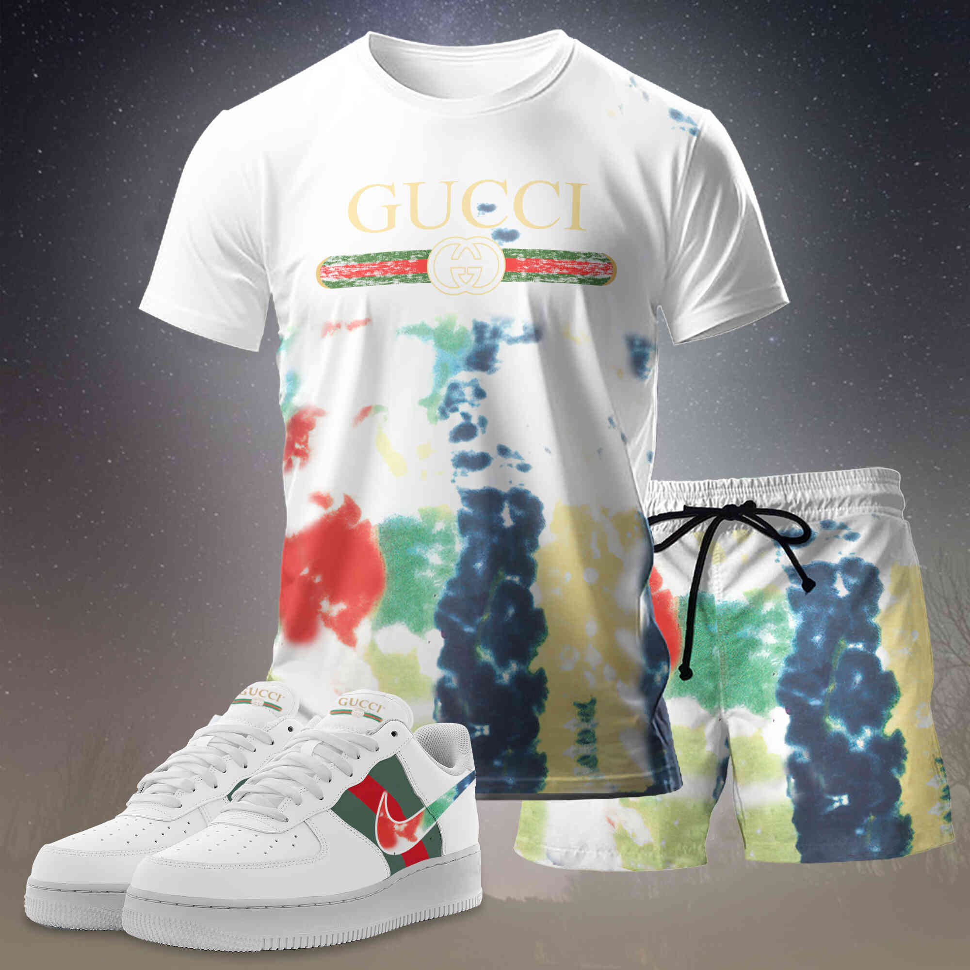 New 2025 – Set G Tracksuit  Air Force 1 & T-shirt & Shorts – chic260408