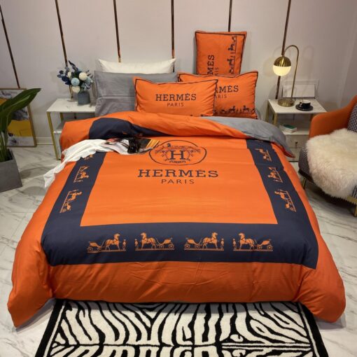 Hermes Limited Luxury Brand Bedding Set Home Decor – Max010103