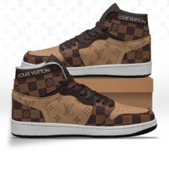 L.V High Air Jordan 1 Sneakers Shoes Hot 2023 Gifts Unisex -B9G-Max06602