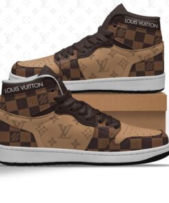 L.V High Air Jordan 1 Sneakers Shoes Hot 2023 Gifts Unisex -B9G-Max06602