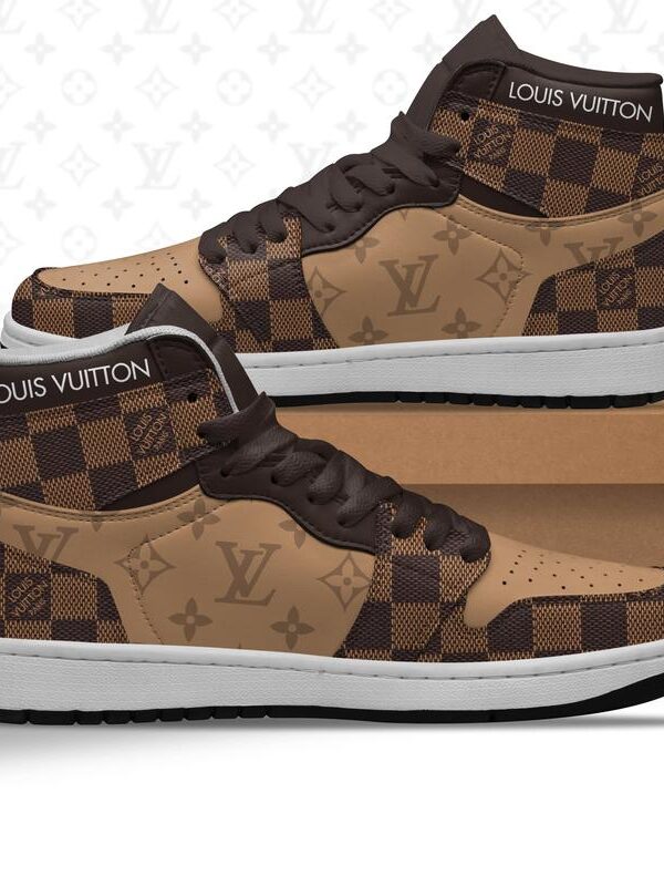 L.V High Air Jordan 1 Sneakers Shoes Hot 2023 Gifts Unisex -B9G-Max06602