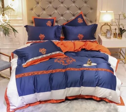 Hermes Limited Luxury Brand Bedding Set Home Decor – Max010096