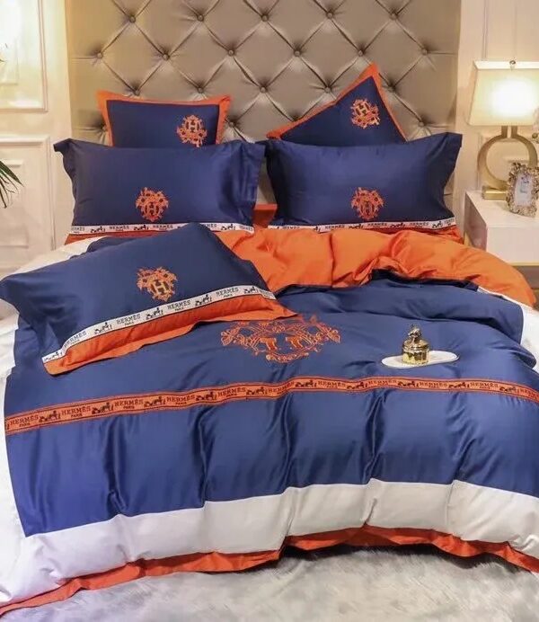 Hermes Limited Luxury Brand Bedding Set Home Decor – Max010096