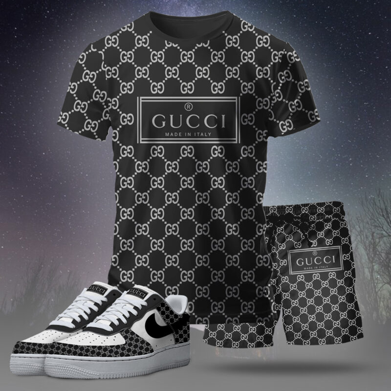 New 2025 – Set G Tracksuit  Air Force 1 & T-shirt & Shorts – CHIC110404
