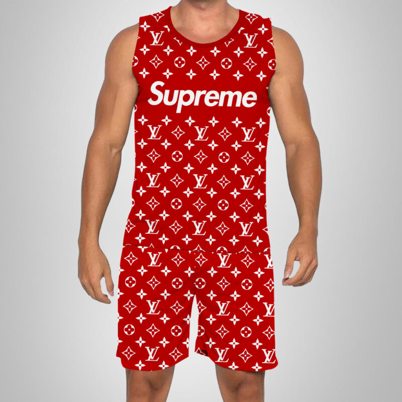 New 2025 – L Luxury Brand Premium Tanktop & Shorts Outfit For Men -Max012578
