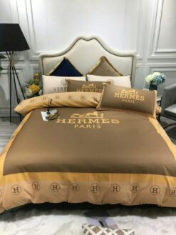 Hermes Limited Luxury Brand Bedding Set Home Decor – Max010076