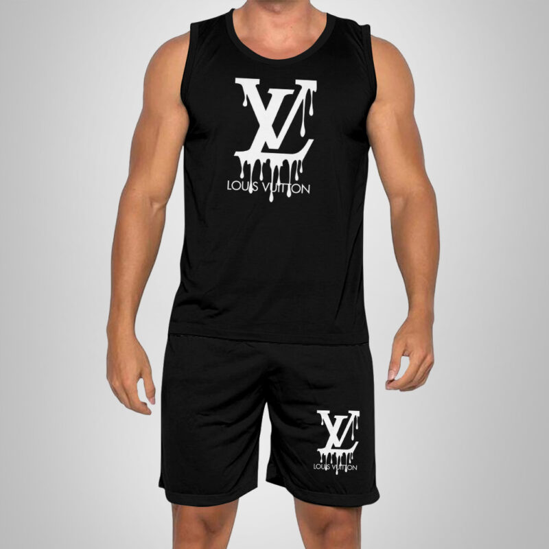 New 2025 – L Luxury Brand Premium Tanktop & Shorts Outfit For Men -Max012598