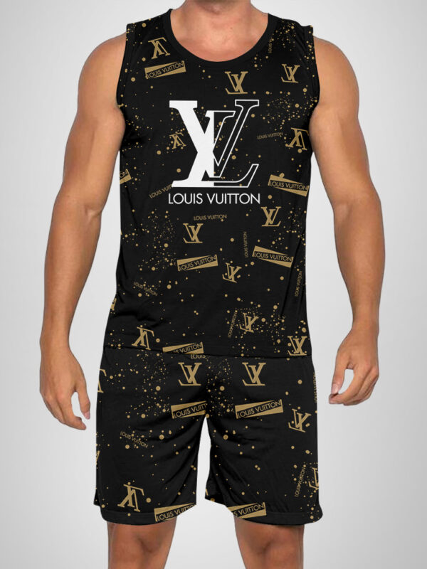 New 2025 – L Luxury Brand Premium Tanktop & Shorts Outfit For Men -Max012570