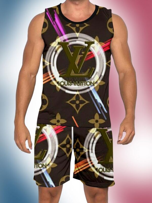 New 2025 – L Luxury Brand Premium Tanktop & Shorts Outfit For Men -Max012564